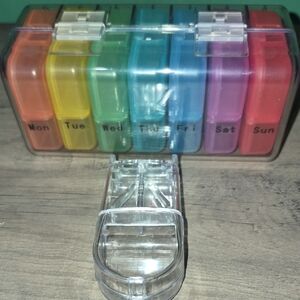 Weekly Pill Organizer with Rainbow Compartments